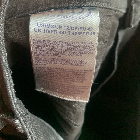 NYDJ Bailey Relaxed Black Jeans Size 12 - Picture 2 of 5